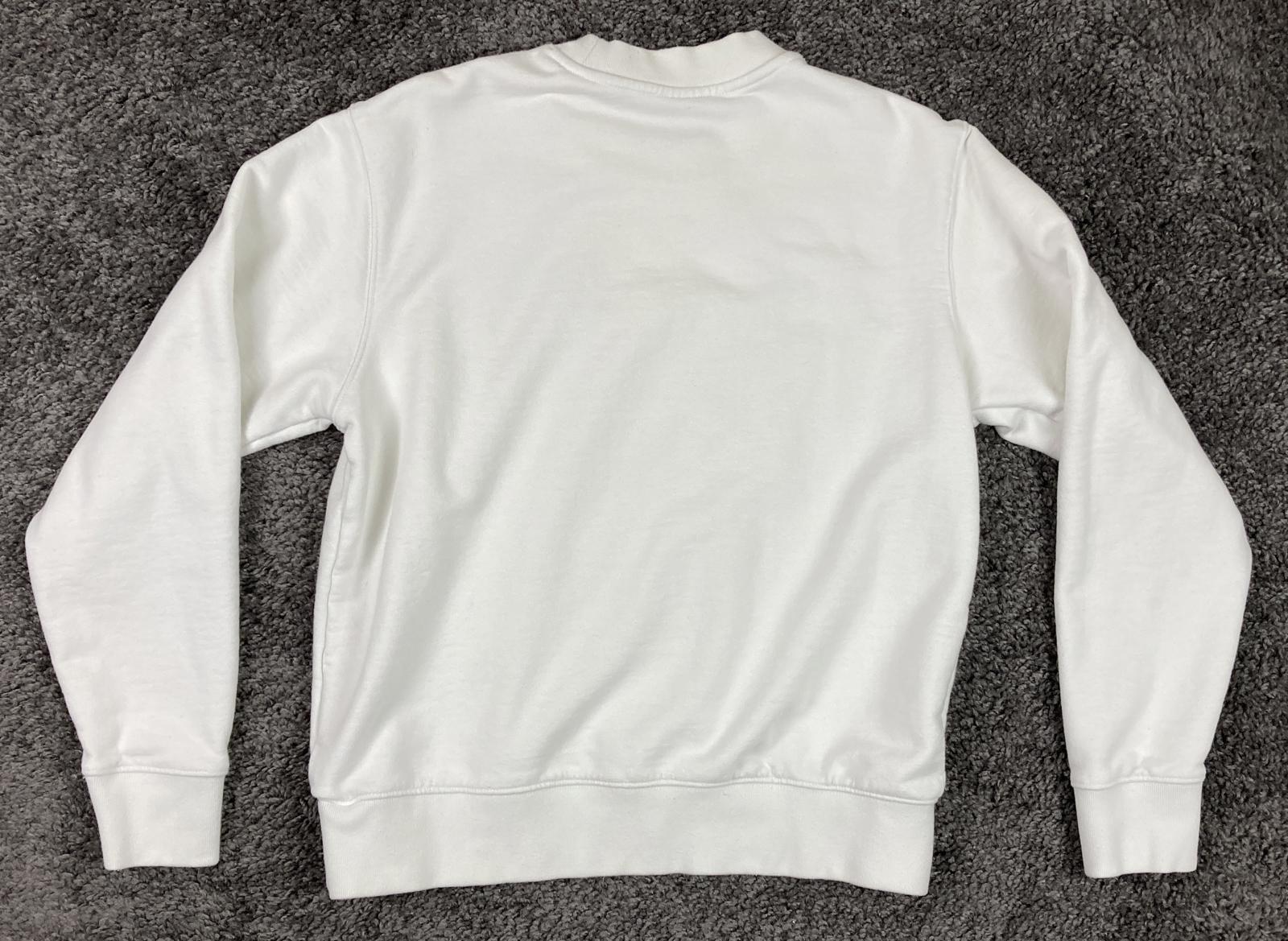 Kith Asher Serif Crewneck Fluorite White Cotton Sweatshirt Womens Size Small