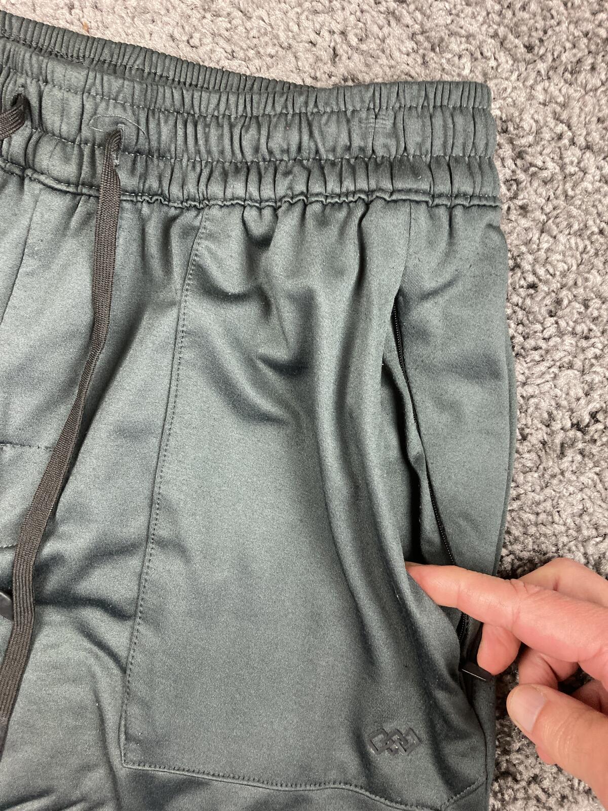 LEG3ND Mens Performance Joggers Gray Tapered Gym Activewear Sweatpants Size M