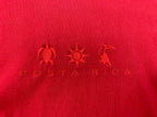 Tropic Joe's Costa Rica Embroidered Graphic T-Shirt Red Men’s Size M Soft Cotton