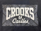 Crooks & Castles Black Bandana Paisley Box Logo T Shirt Men Sz XL Streetwear