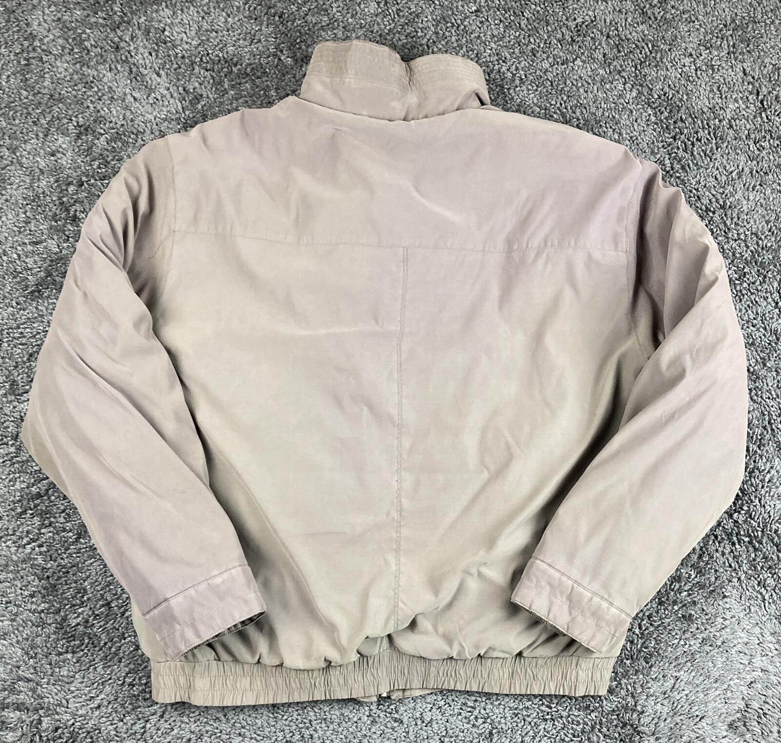 Weatherproof Mens Bomber Jacket Light Brown Full Zip Coat Sz XL