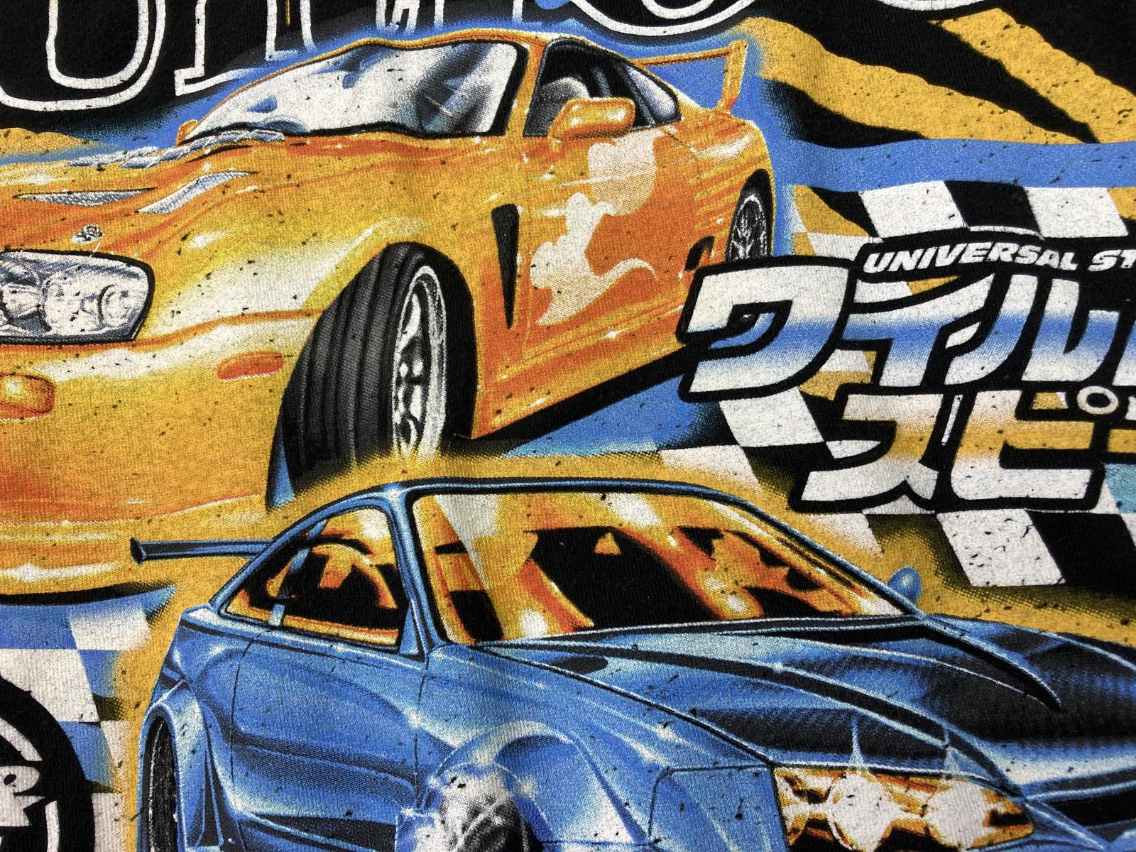 Fast & Furious Graphic T-Shirt Men Black Universal Studios Cars Movie Sz L