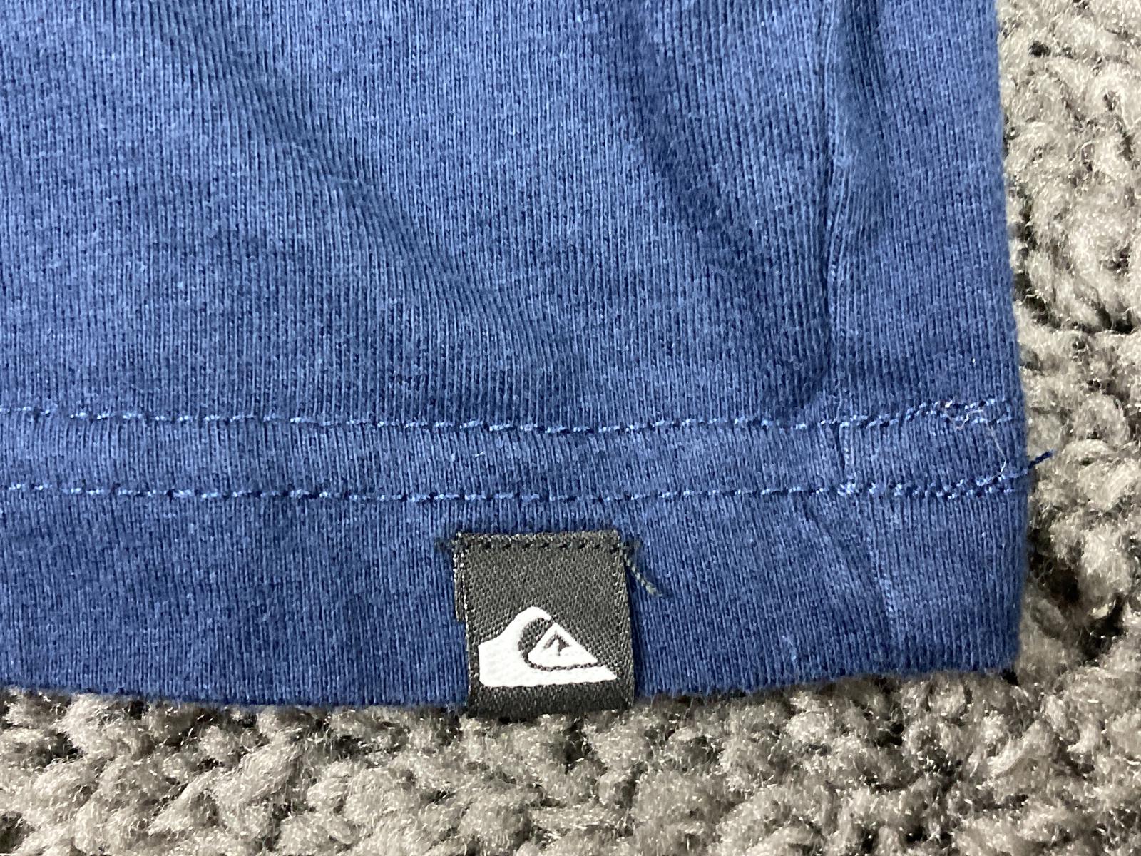 Quiksilver Gradient Line Navy Blue Graphic T-Shirt Short Sleeve Crewneck Mens L