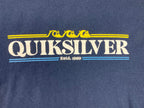 Quiksilver Gradient Line Navy Blue Graphic T-Shirt Short Sleeve Crewneck Mens L