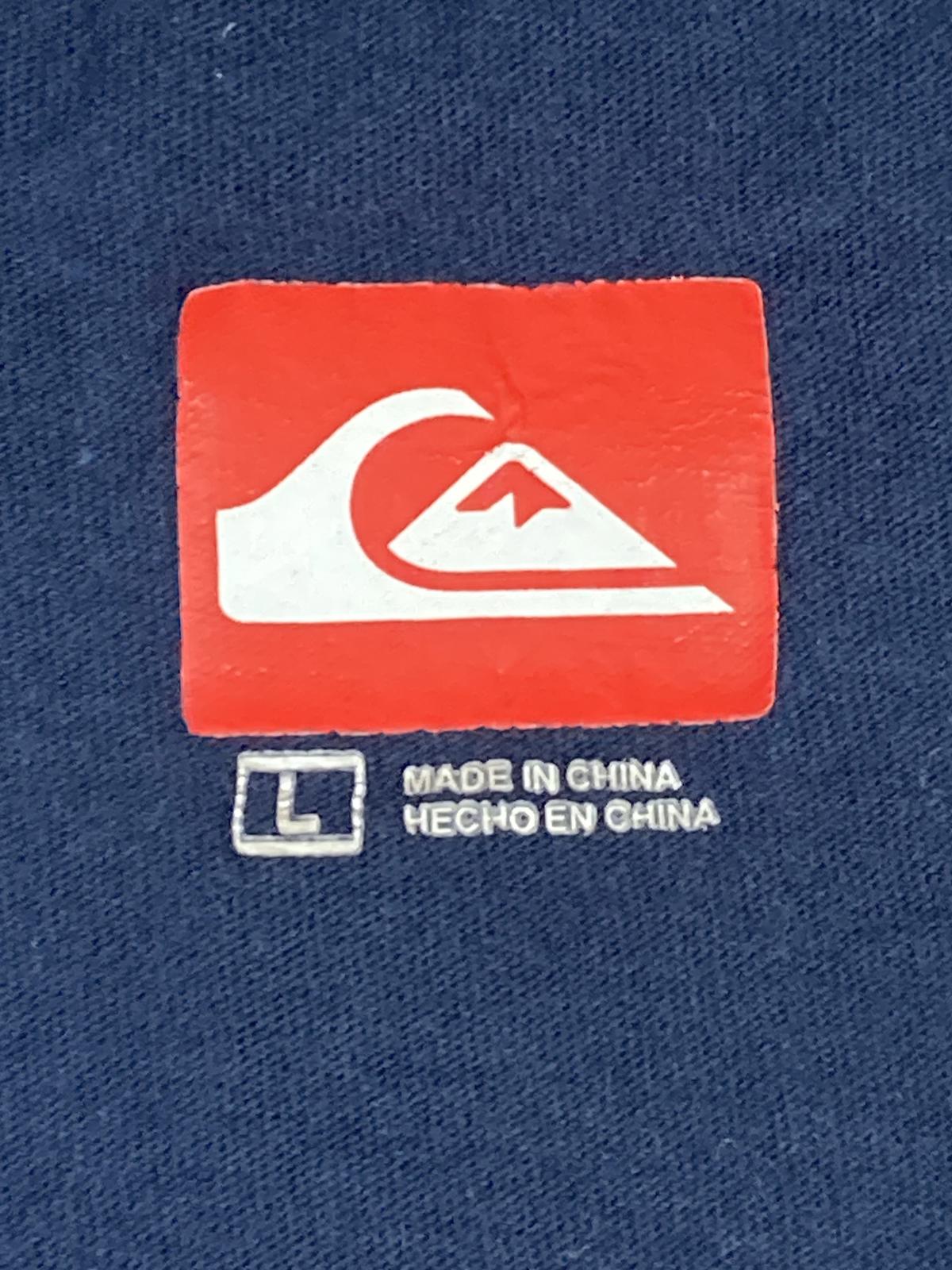 Quiksilver Gradient Line Navy Blue Graphic T-Shirt Short Sleeve Crewneck Mens L