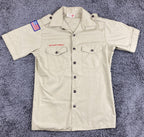 Vintage Boy Scouts of America BSA Short Sleeve Uniform Shirt Khaki Sz Small