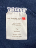 Quiksilver Gradient Line Navy Blue Graphic T-Shirt Short Sleeve Crewneck Mens L