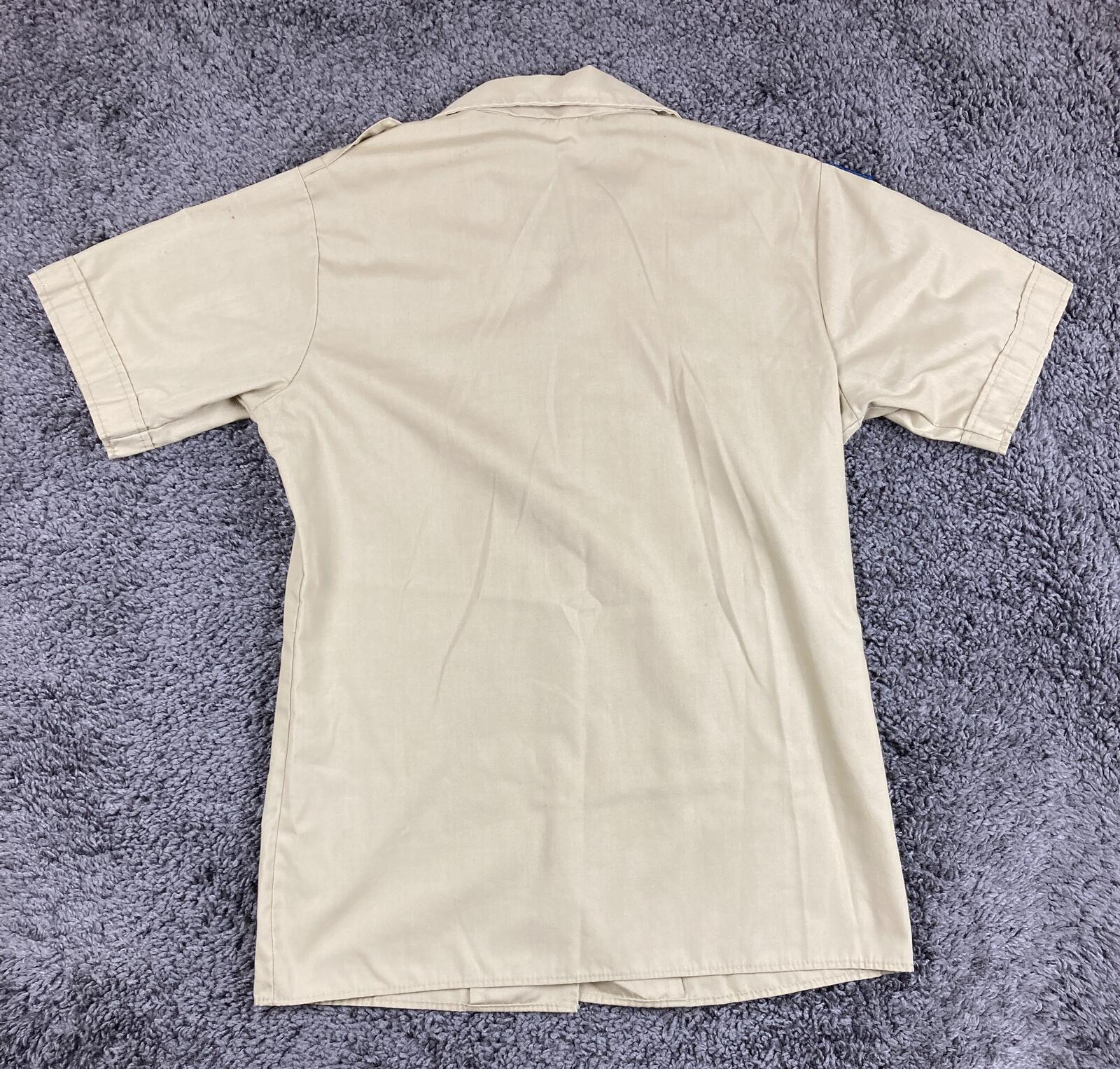 Vintage Boy Scouts of America BSA Short Sleeve Uniform Shirt Khaki Sz Small