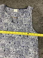 Soma Sleeveless Dress Women's Blue White Abstract Stretch Pockets Sz M
