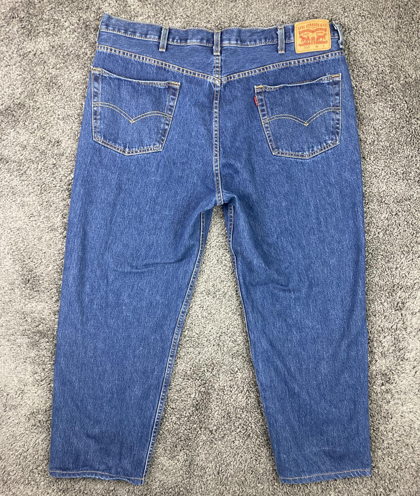 Levi’s 550 Men’s Jeans Relaxed Tapered Blue Denim 100% Cotton Sz 44x30