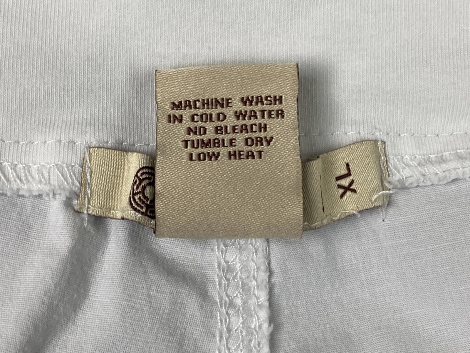 XCVI White Cargo Capri Pants Drawstring Zip Pockets Stretch Sz XL