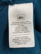 REI Co-op Utility Button Up Shirt Mens Teal Blue Elbow Patches Workwear Sz XXL