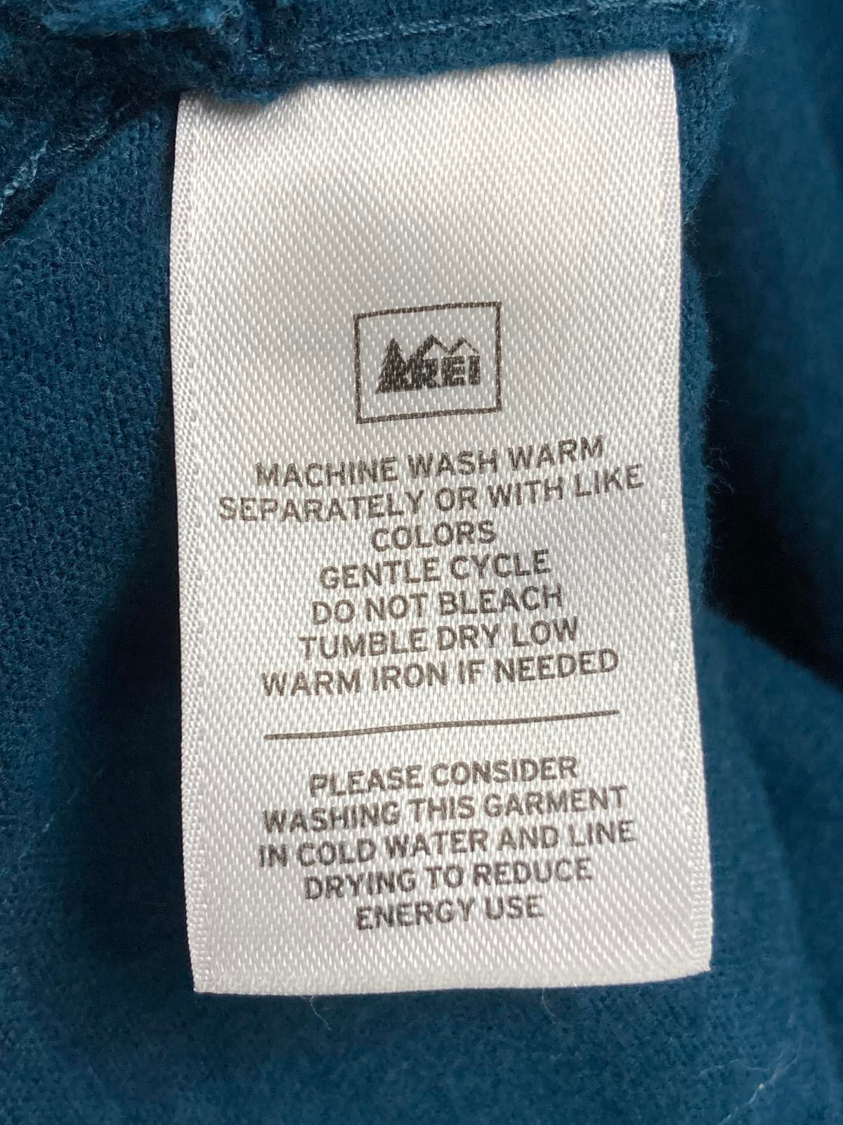 REI Co-op Utility Button Up Shirt Mens Teal Blue Elbow Patches Workwear Sz XXL