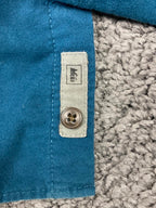 REI Co-op Utility Button Up Shirt Mens Teal Blue Elbow Patches Workwear Sz XXL