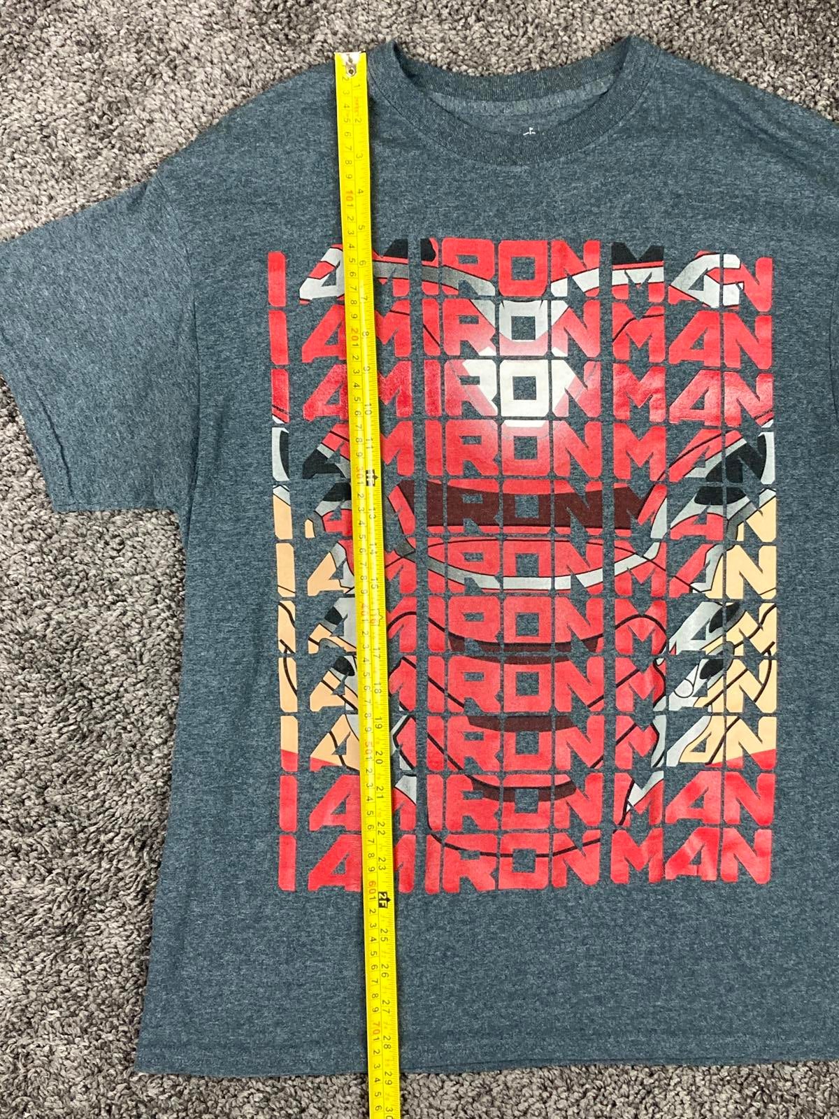 I AM IRONMAN Marvel Graphic T-Shirt Mens Gray Heather Disney Licensed Sz L