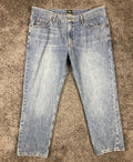 Lee Regular Fit Jeans Mens Light Wash Blue Sz 40x29