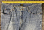 Lee Regular Fit Jeans Mens Light Wash Blue Sz 40x29