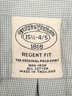 Brooks Brothers Regent Fit Non-Iron Dress Shirt  Blue Check Mens Sz 15.5 34/35