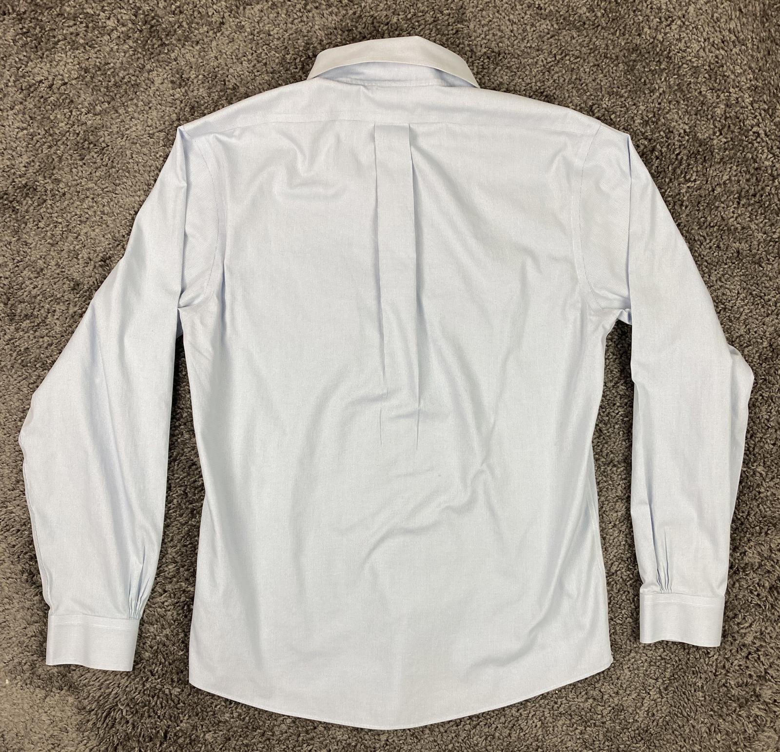 Brooks Brothers Regent Fit Non-Iron Dress Shirt  Blue Check Mens Sz 15.5 34/35