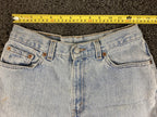 Vintage 90s Levi's 512 Cut Off Denim Shorts High Waisted Frayed Light Wash Sz 11