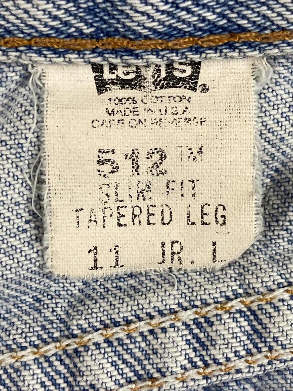 Vintage 90s Levi's 512 Cut Off Denim Shorts High Waisted Frayed Light Wash Sz 11