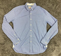 Brooks Brothers Shirt Mens L Blue White Stripe Button Down Long Sleeve Sz Large