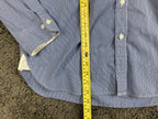 Brooks Brothers Shirt Mens L Blue White Stripe Button Down Long Sleeve Sz Large