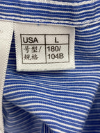 Brooks Brothers Shirt Mens L Blue White Stripe Button Down Long Sleeve Sz Large