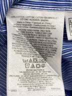 Brooks Brothers Shirt Mens L Blue White Stripe Button Down Long Sleeve Sz Large