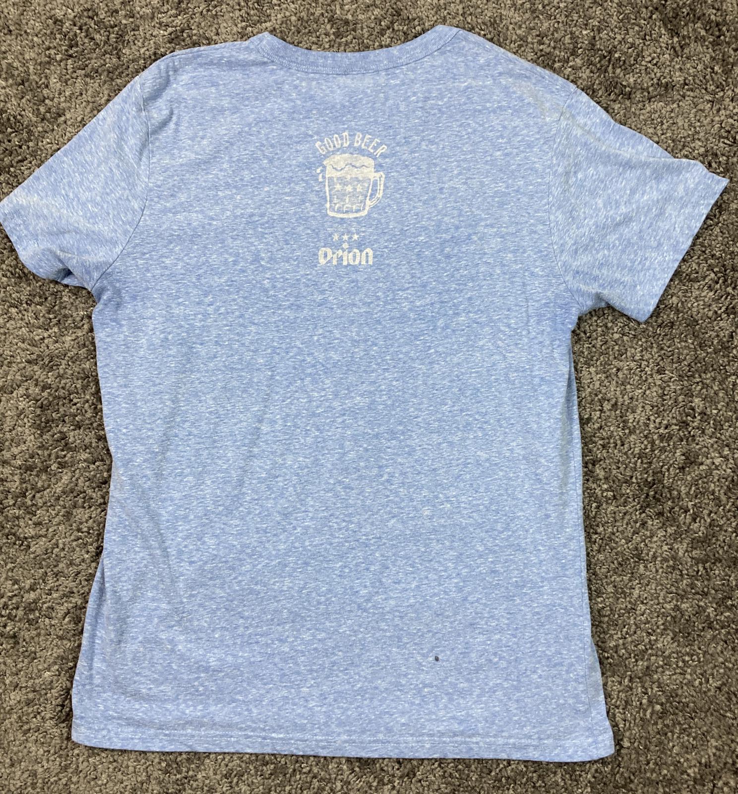 Habu Box Orion Beer Surfer Graphic Tee Heather Blue Size LL Japan Men’s