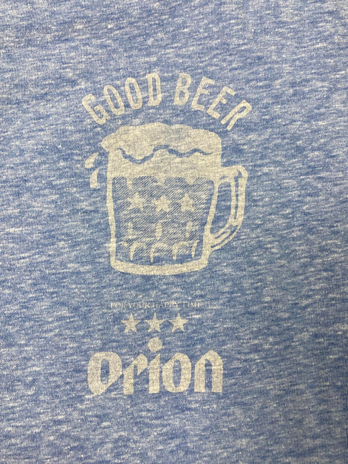 Habu Box Orion Beer Surfer Graphic Tee Heather Blue Size LL Japan Men’s