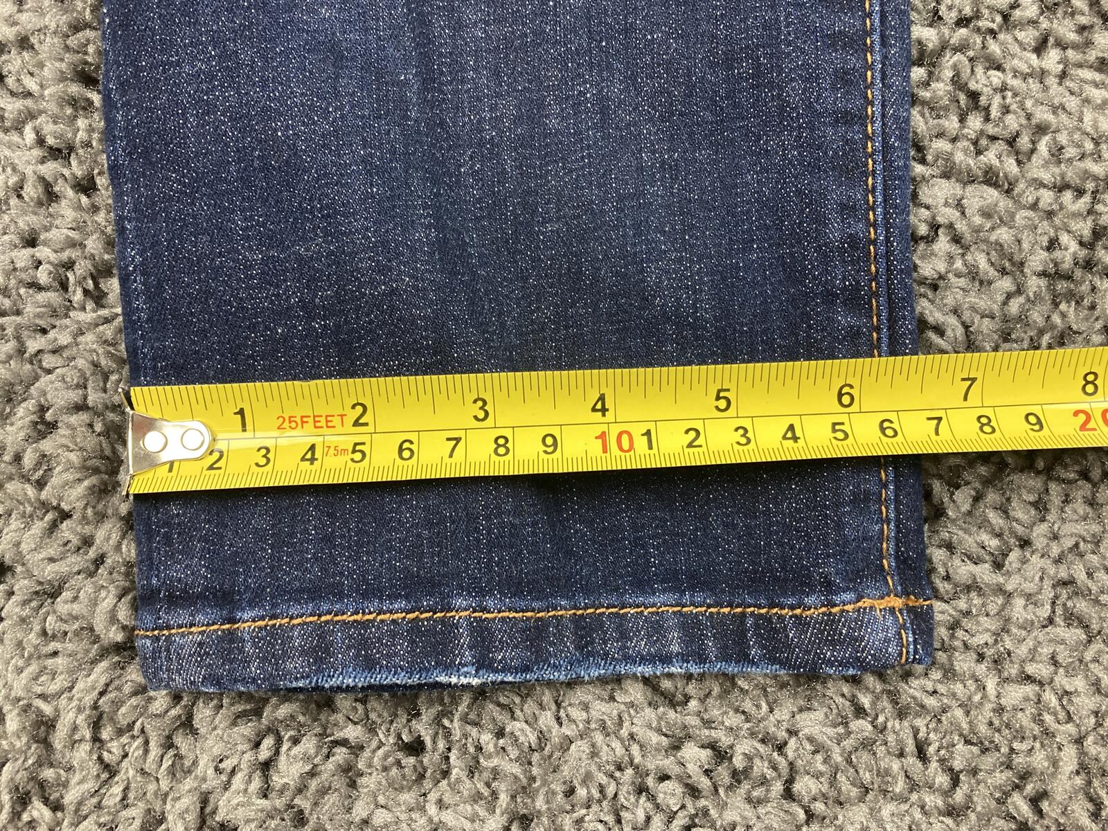 Cabi High Straight Jeans Dark Wash Indigo Blue Stretch Denim Size 10