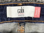 Cabi High Straight Jeans Dark Wash Indigo Blue Stretch Denim Size 10