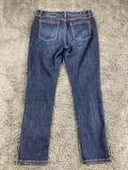 Cabi High Straight Jeans Dark Wash Indigo Blue Stretch Denim Size 10