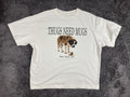 Santo Studio Thugs Need Mugs T-Shirt Men's Cream Dog Graphic Sz Large