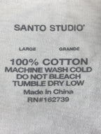 Santo Studio Thugs Need Mugs T-Shirt Men's Cream Dog Graphic Sz Large