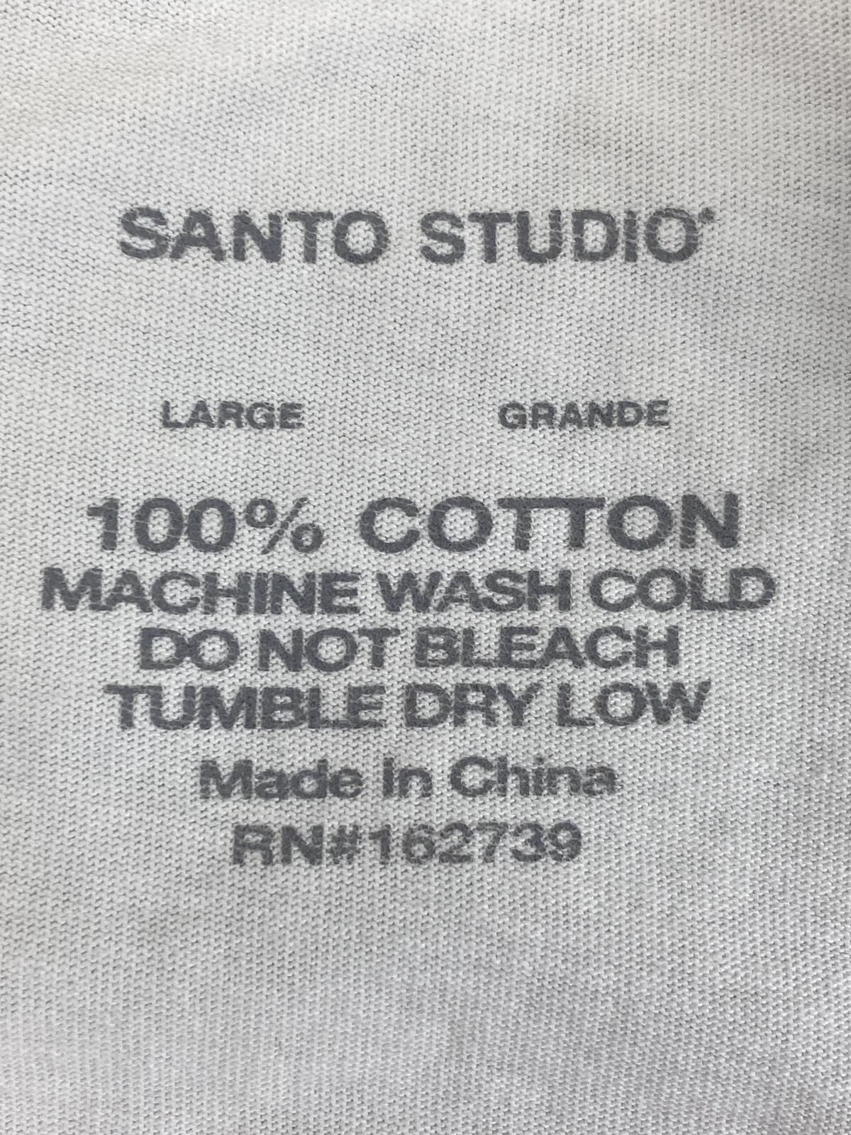 Santo Studio Thugs Need Mugs T-Shirt Men's Cream Dog Graphic Sz Large