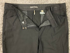 Elie Tahari Womens Virgin Wool Blend Flare Black Dress Pants Trousers Sz 14