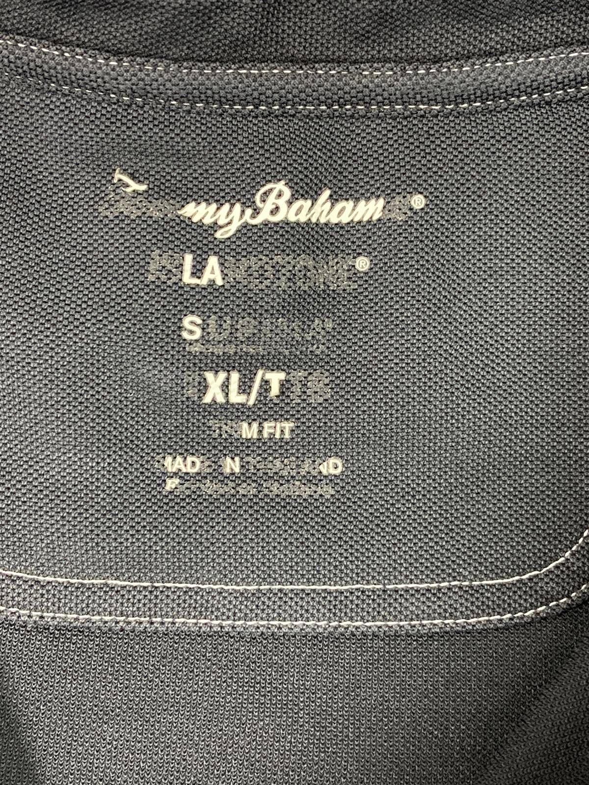 Tommy Bahama Mens XL Trim Fit Islandzone Polo Shirt Martini Cocktail Logo Black