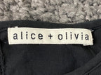 Alice + Olivia 100% Silk Black Sleeveless Top Blouse Keyhole Back Pintuck Size S