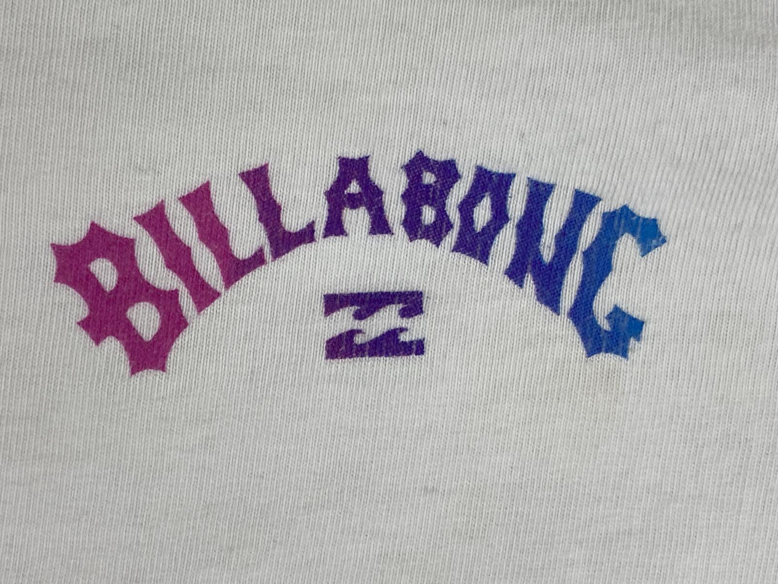 Billabong Mens Arch Link Premium Long Sleeve T-Shirt M White Pink Blue Graphic