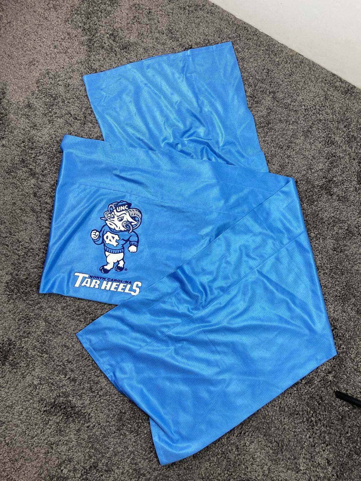 UNC Tar Heels Rameses Window Valance 87"x16" Curtain Topper Carolina Blue NCAA