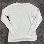 Billabong Mens Arch Link Premium Long Sleeve T-Shirt M White Pink Blue Graphic