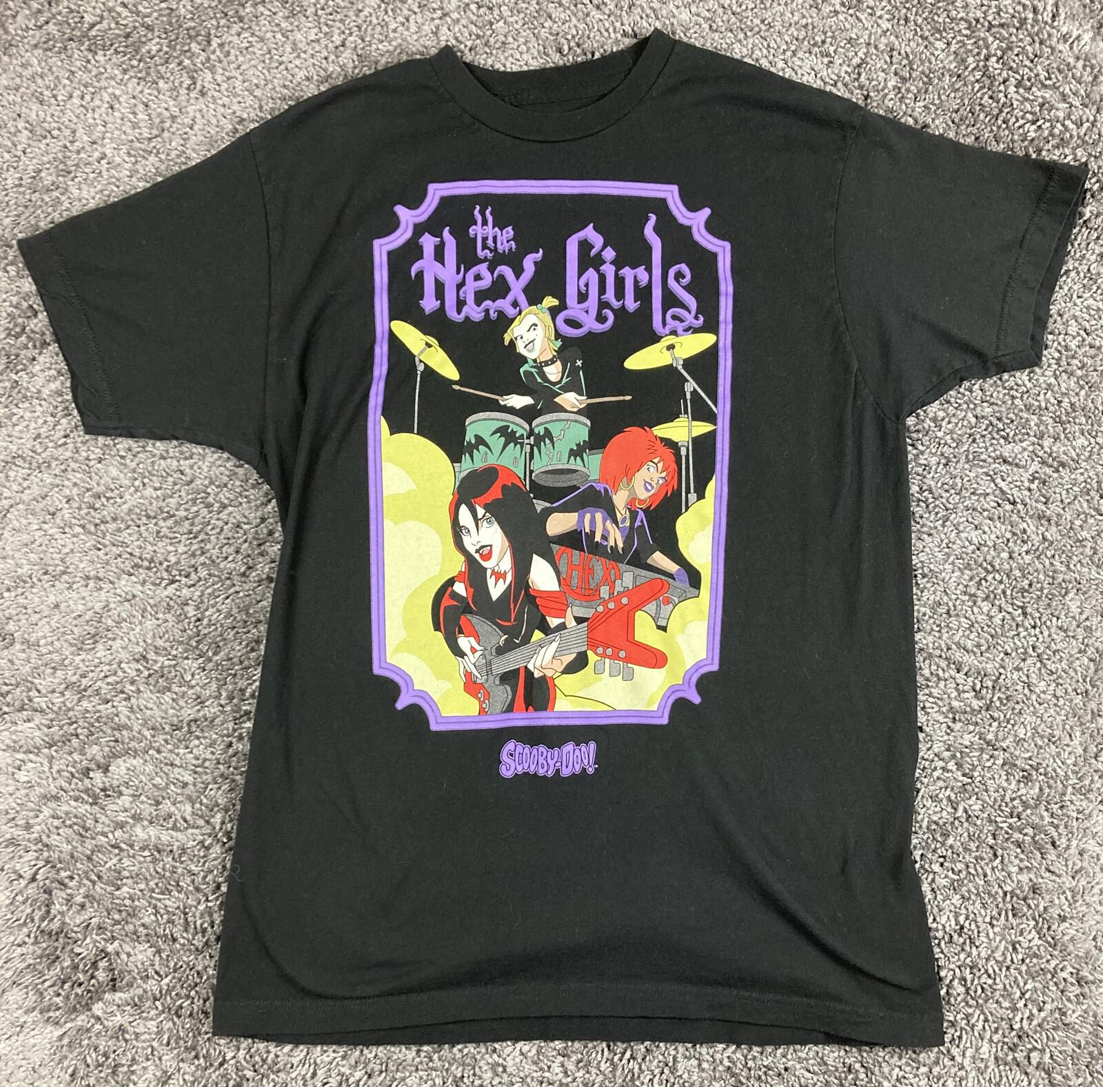 Scooby Doo The Hex Girls Graphic T Shirt Mens Black Goth Rock Band Cartoon Sz L