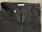 Levi's 721 High Rise Skinny Jeans Black Stretch Womens Size 29x30