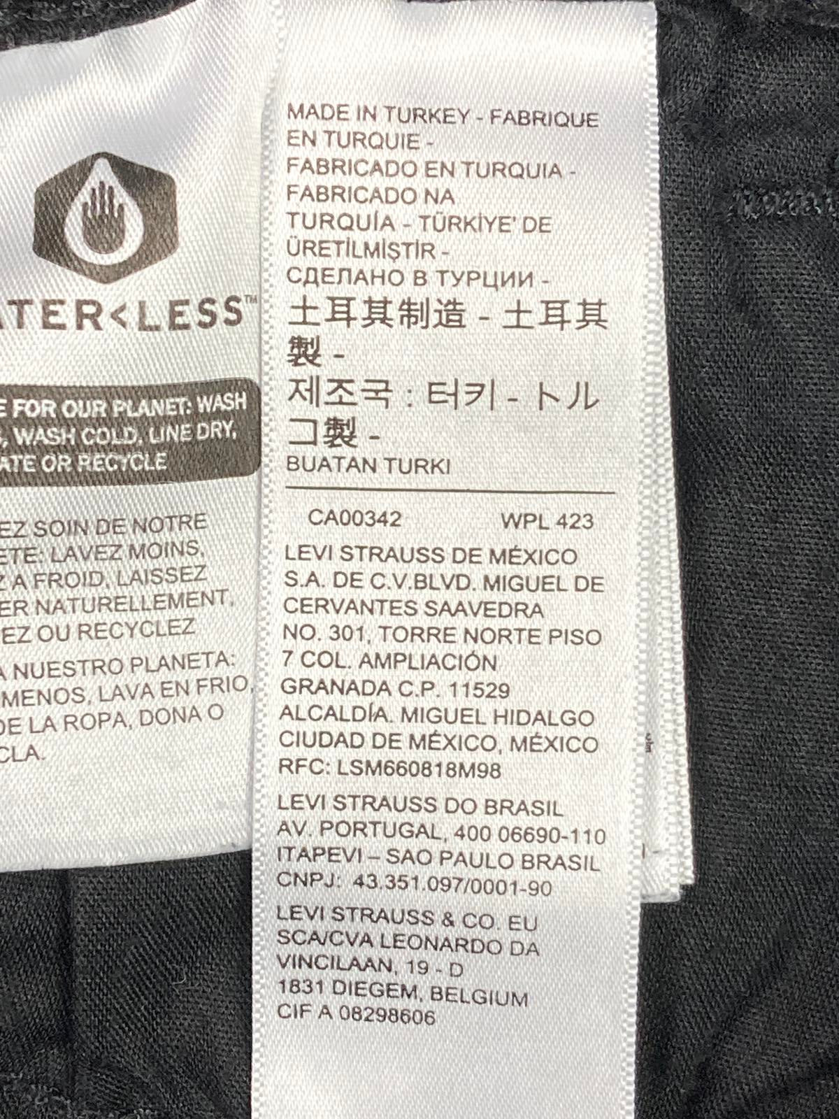Levi's 721 High Rise Skinny Jeans Black Stretch Womens Size 29x30