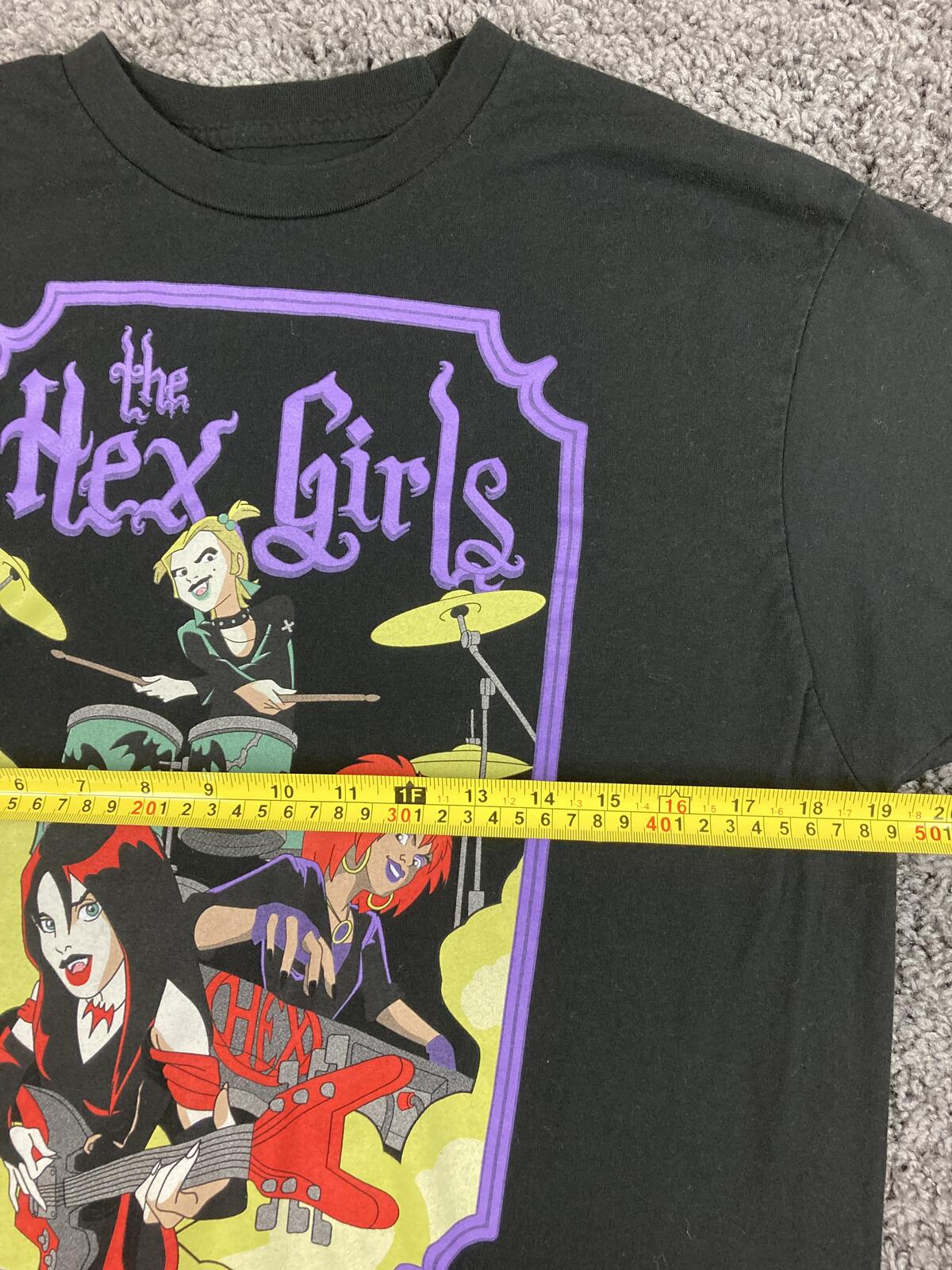 Scooby Doo The Hex Girls Graphic T Shirt Mens Black Goth Rock Band Cartoon Sz L