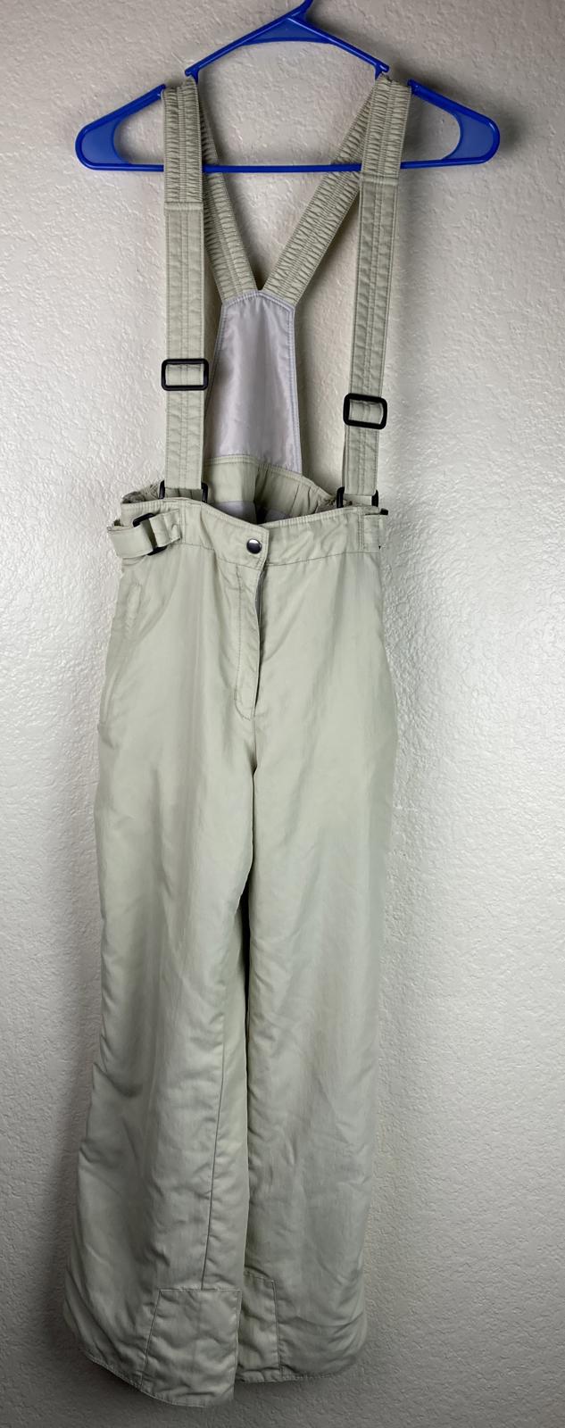 Phenix Japan Ski Snow Pants Beige Women’s L JASPO Insulated Adjustable Suspender