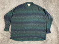 Denim & Supply Ralph Lauren Sweater Women Teal Blue Ombre Chunky Knit USA Sz M