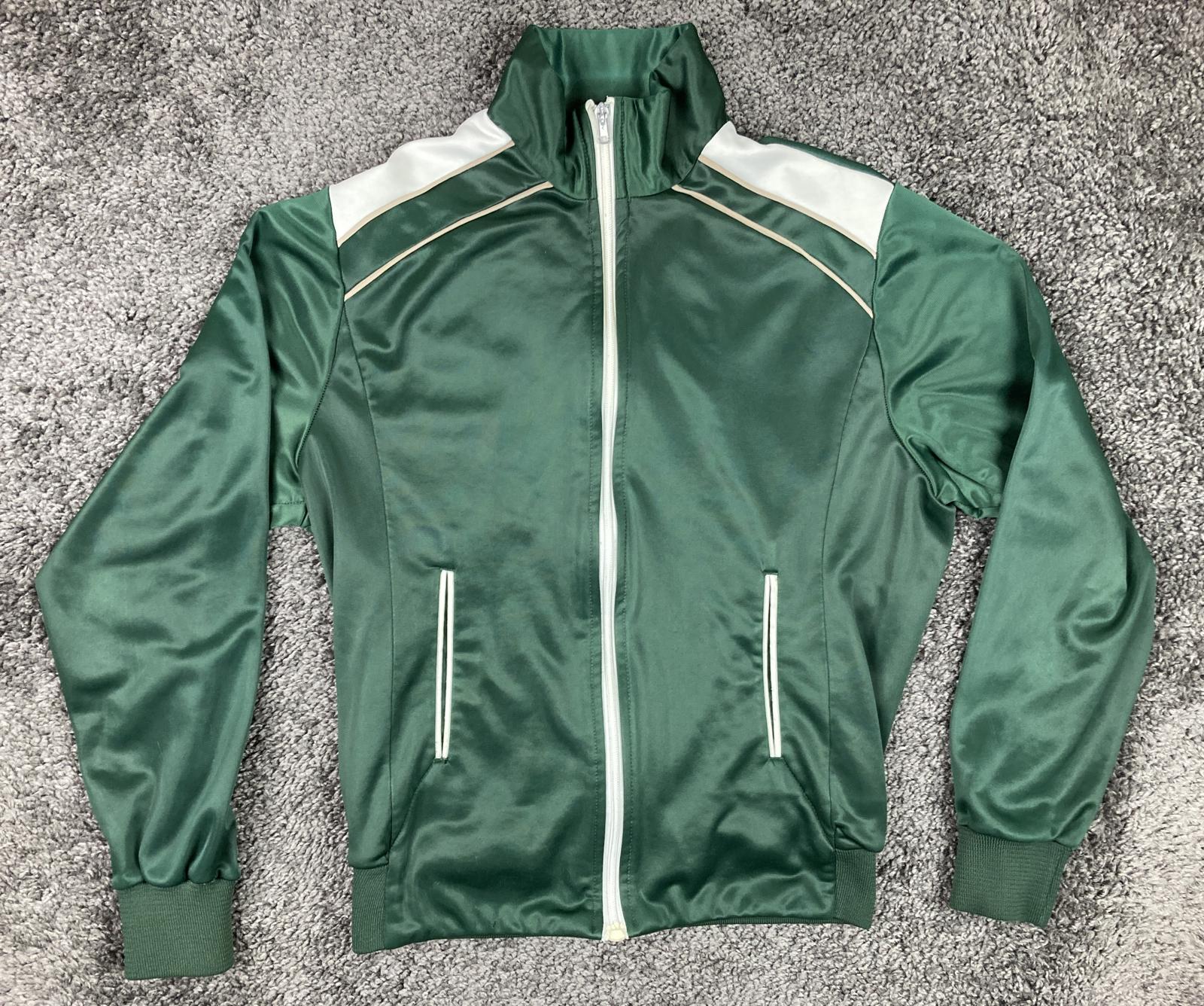 Vintage Paul Sullivan Sportswear Green Track Jacket Full Zip Mens Size Medium